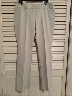 White House Black Market Cream Straight-Leg Trousers
